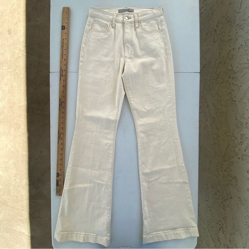 Joe's Jeans Cream Wide-Leg Flare Jeans - Picture 2 of 11